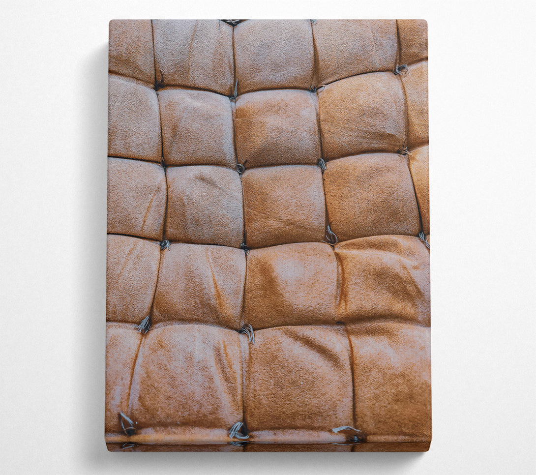  A Canvas Print of Tanned Leather Squares Canvas Print