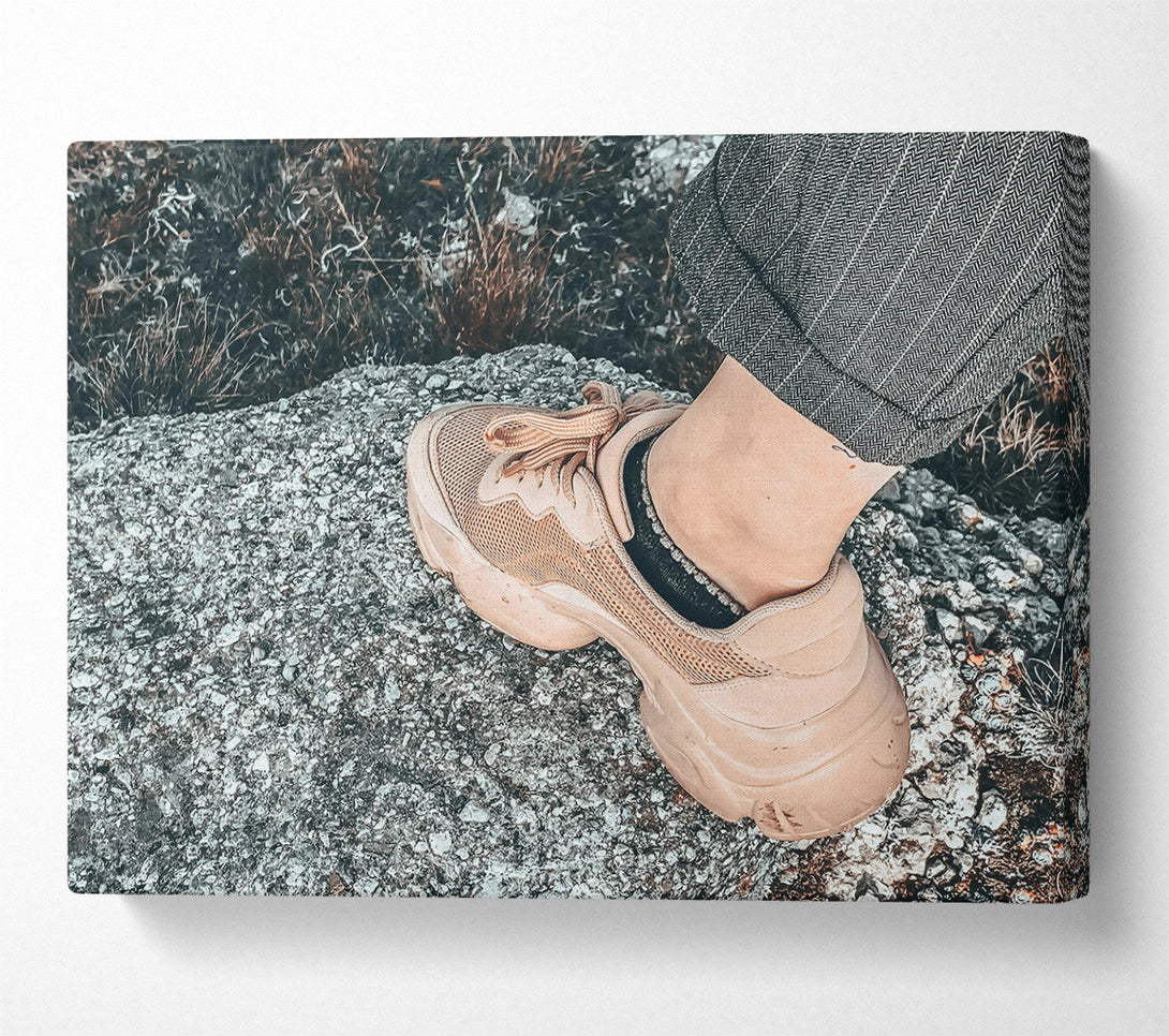  A Canvas Print of Pale Pink Footprints Canvas Art