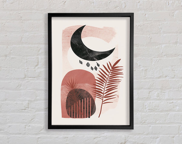 Moon Among Flowers Framed Print