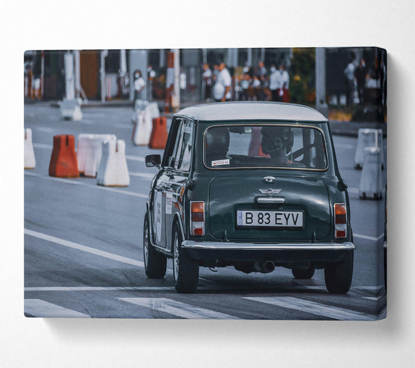  A Canvas Print of Green Mini On Track Canvas Art