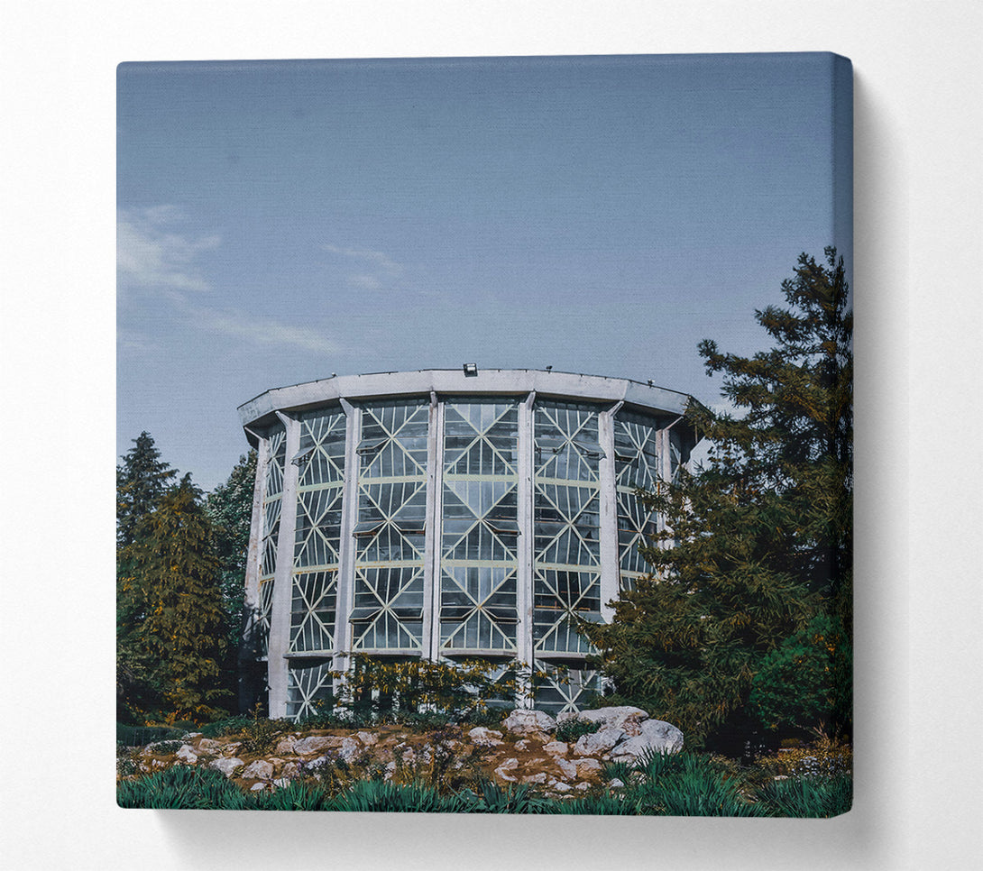  A Canvas Print of The Green Glass Tower Canvas Wall Art