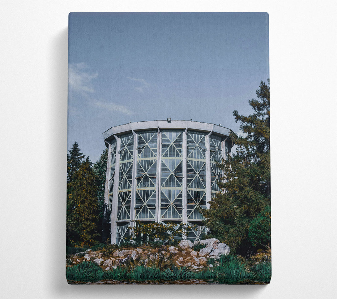  A Canvas Print of The Green Glass Tower Canvas Wall Art