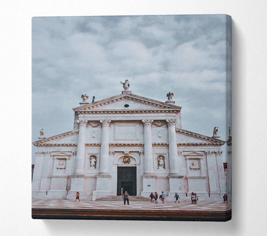  A Canvas Print of White Stone Sanctuary Canvas Print