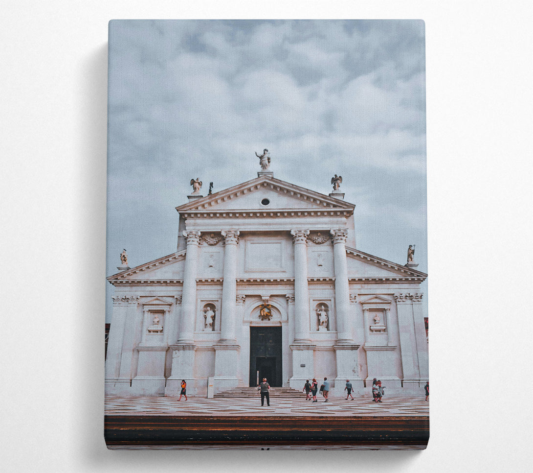 A Canvas Print of White Stone Sanctuary Canvas Print