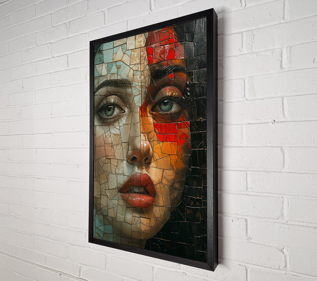  A Canvas Print of Mosaic Face Canvas Wall Art