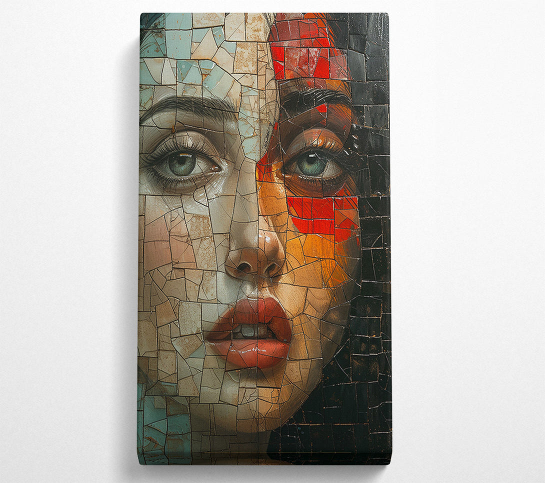 A Canvas Print of Mosaic Face Canvas Wall Art