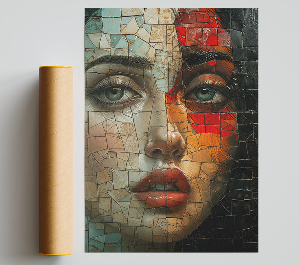 Mosaic Face Print
