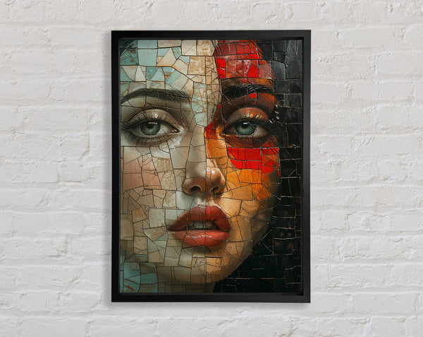 Mosaic Face Framed Print