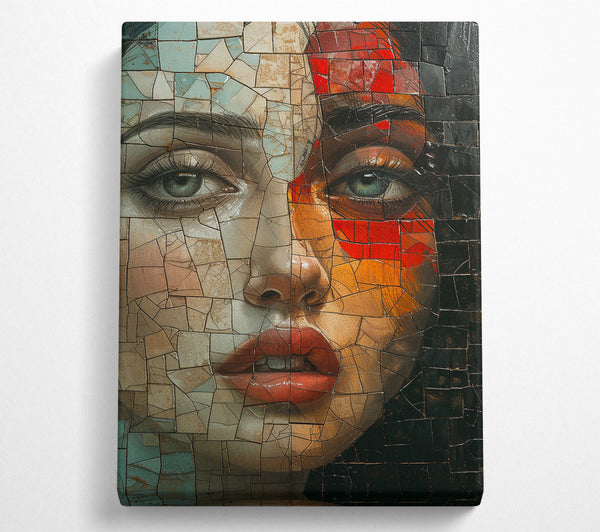  A Canvas Print of Mosaic Face Canvas Wall Art