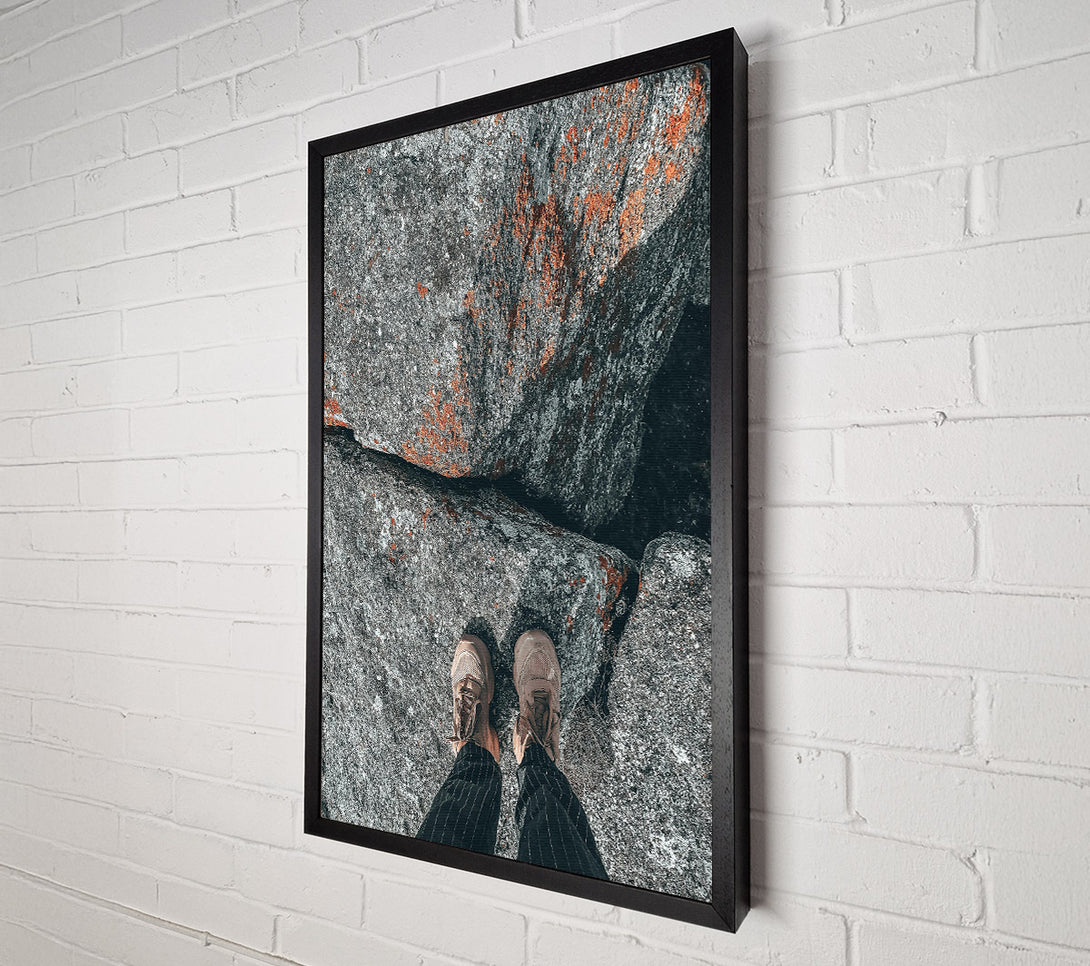  A Canvas Print of Orange Stone Steps Canvas Print