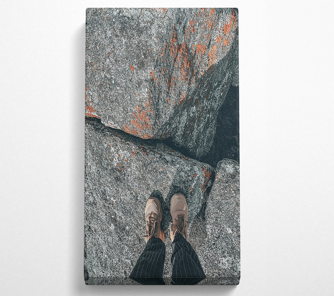  A Canvas Print of Orange Stone Steps Canvas Print