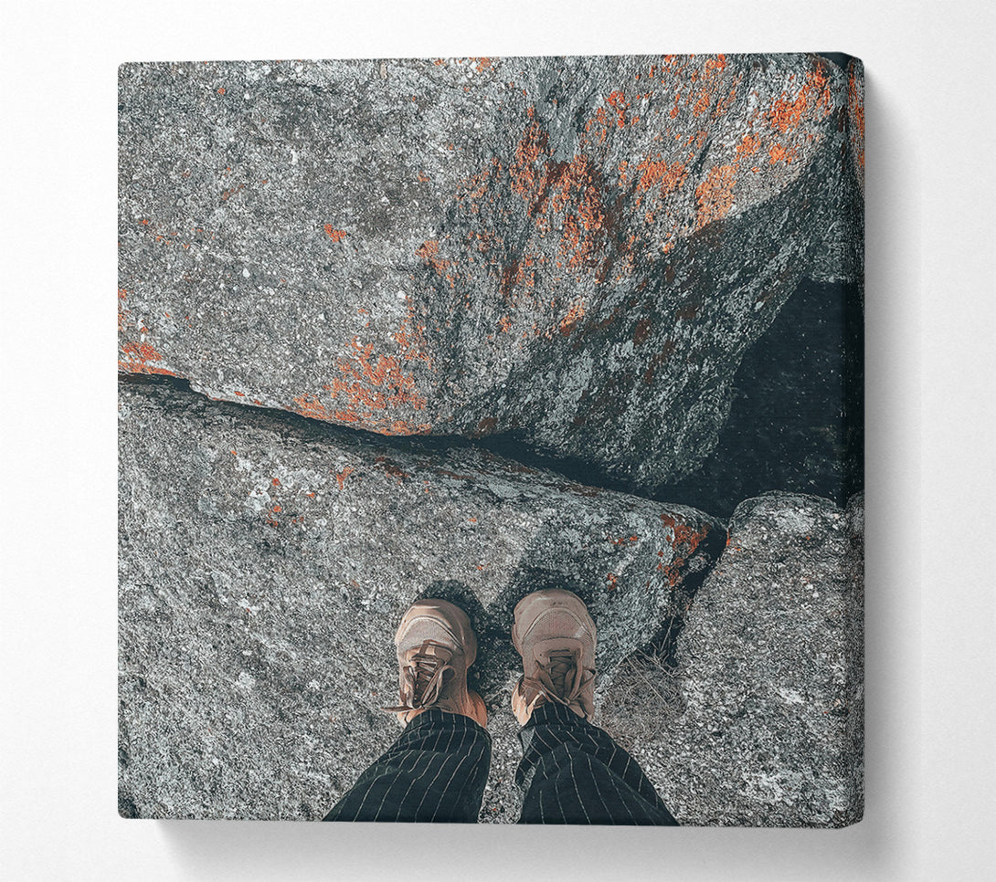  A Canvas Print of Orange Stone Steps Canvas Print