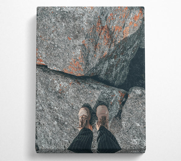  A Canvas Print of Orange Stone Steps Canvas Print