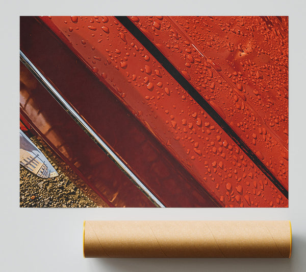 Crimson Rain Drops Giclee Print