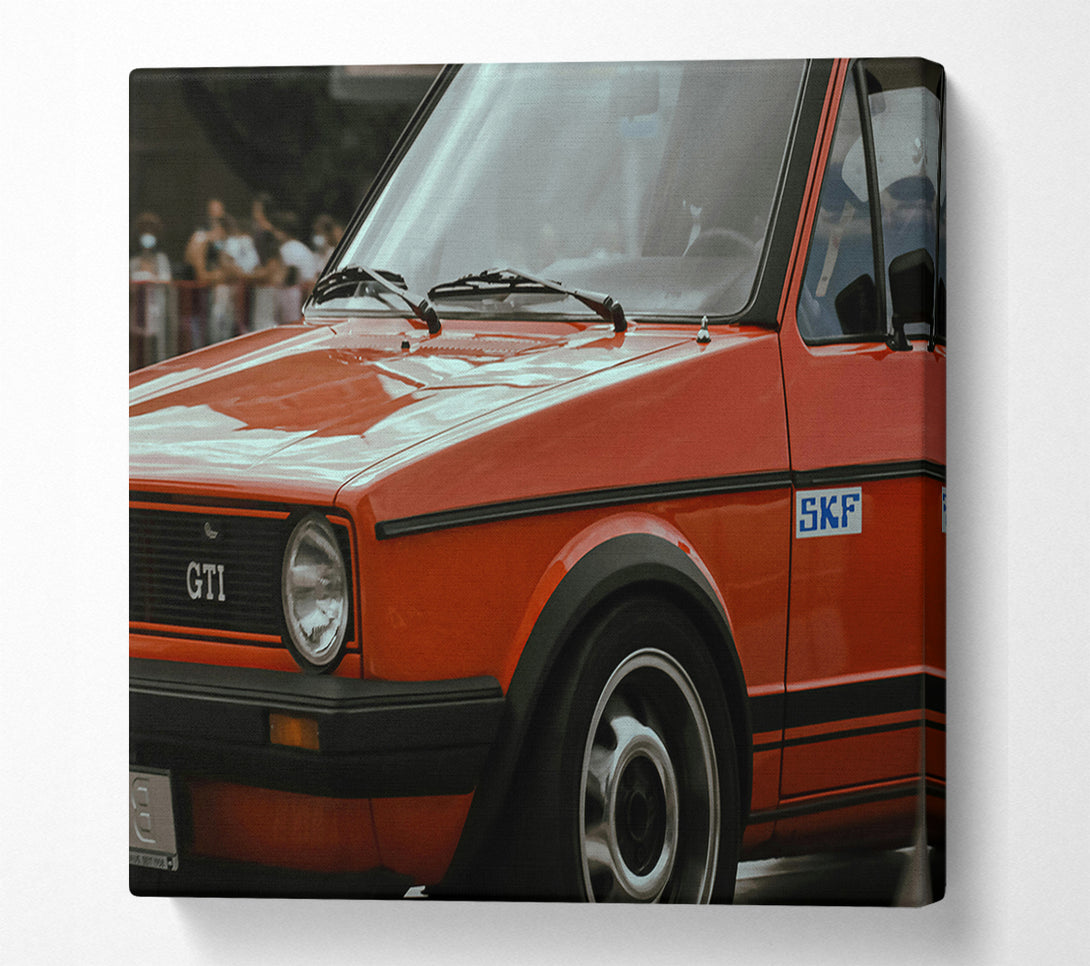  A Canvas Print of Red Gti Shine Canvas Wall Art