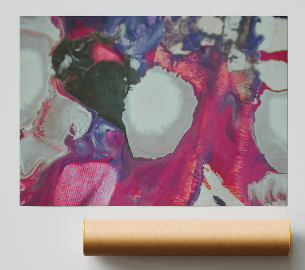 Crimson Swirls And Bloom Print