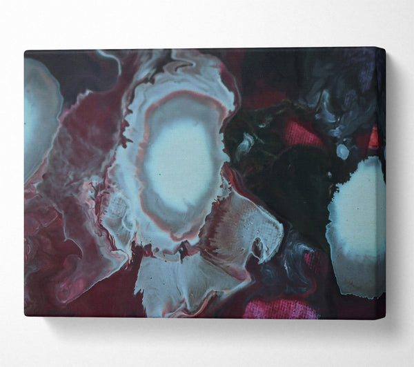  A Canvas Print of Crimson And Teal Swirls Canvas Wall Art