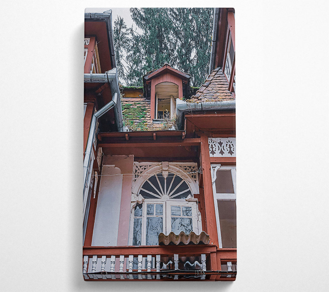  A Canvas Print of Red Roofed Windows Canvas Wall Art