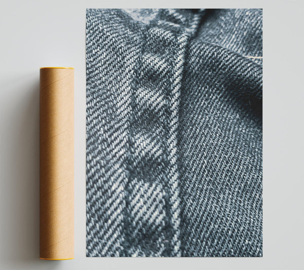 Indigo Woven Texture Print
