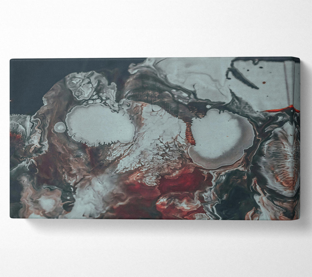  A Canvas Print of Crimson And Grey Swirls Canvas Art