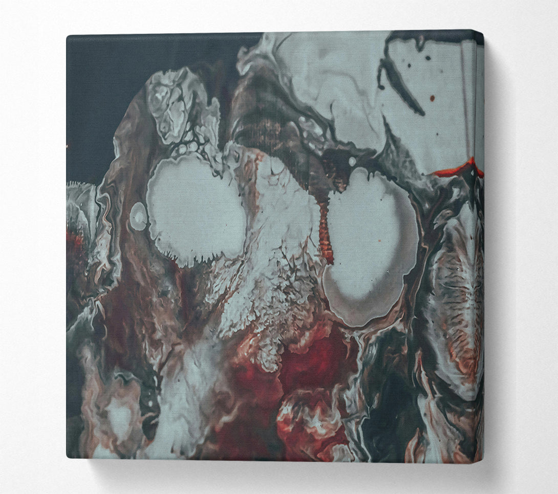  A Canvas Print of Crimson And Grey Swirls Canvas Art
