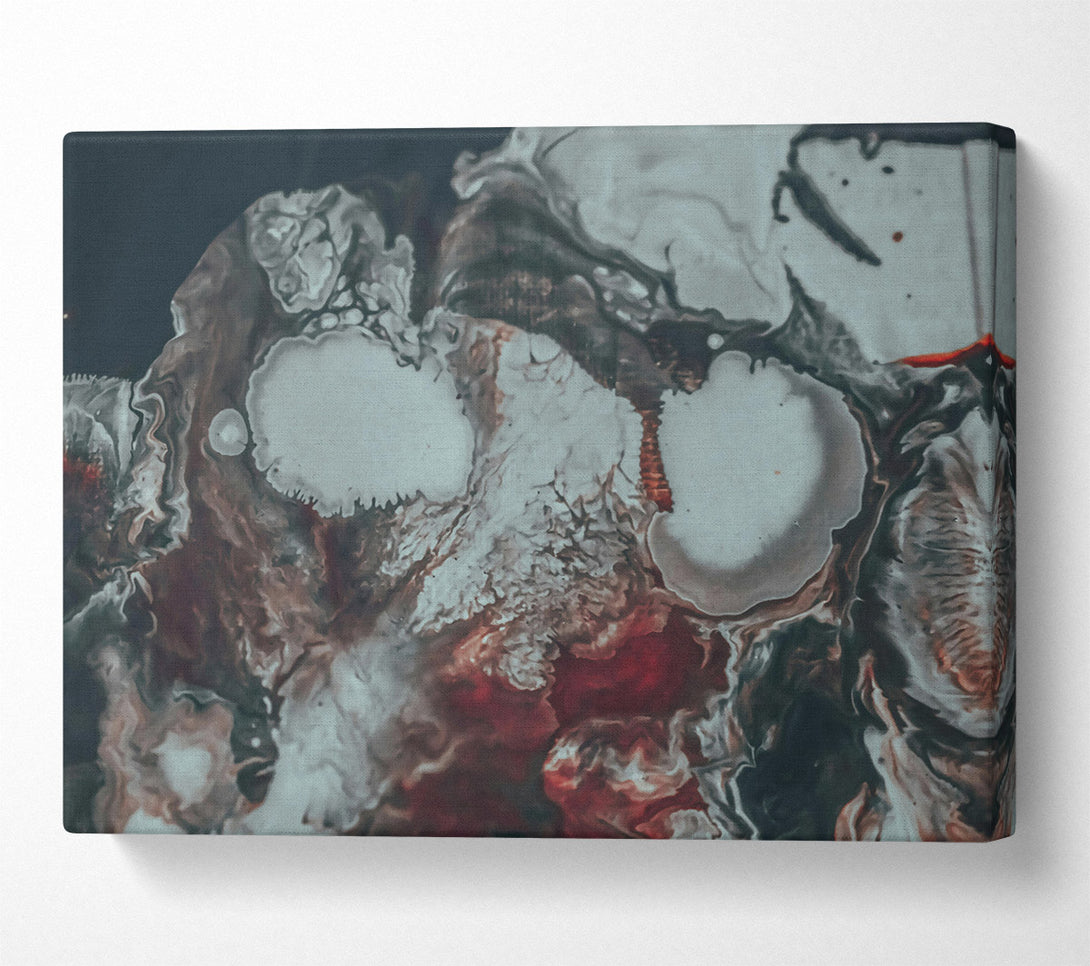  A Canvas Print of Crimson And Grey Swirls Canvas Art