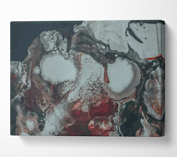  A Canvas Print of Crimson And Grey Swirls Canvas Art