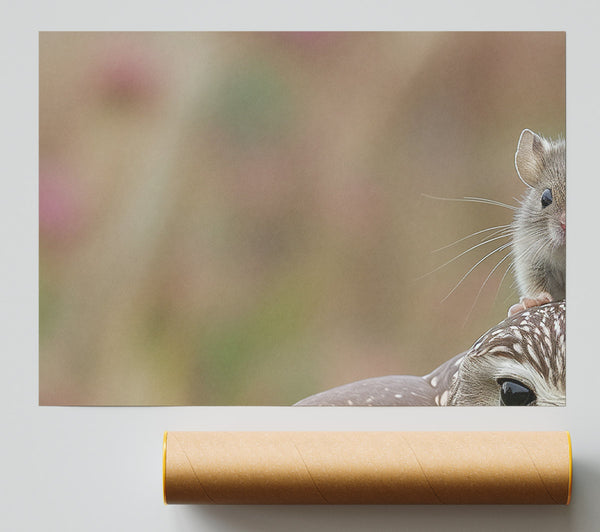 Mouse On A Owl Poster