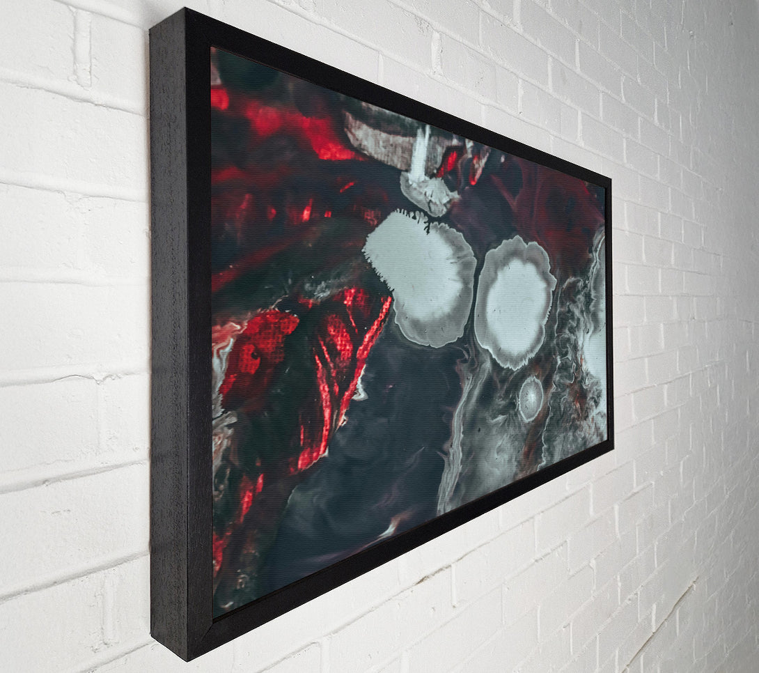  A Canvas Print of Crimson And Grey Swirls Canvas Print