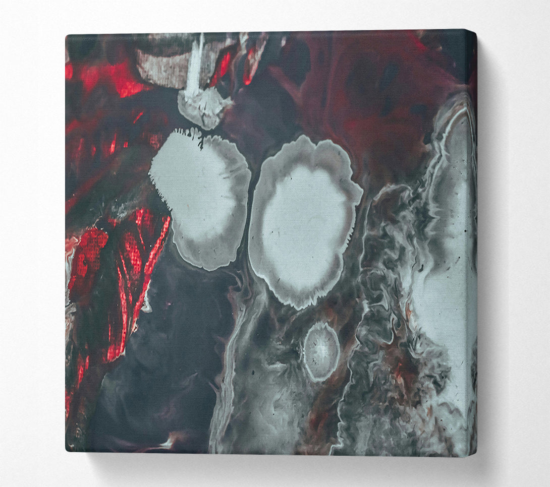  A Canvas Print of Crimson And Grey Swirls Canvas Print
