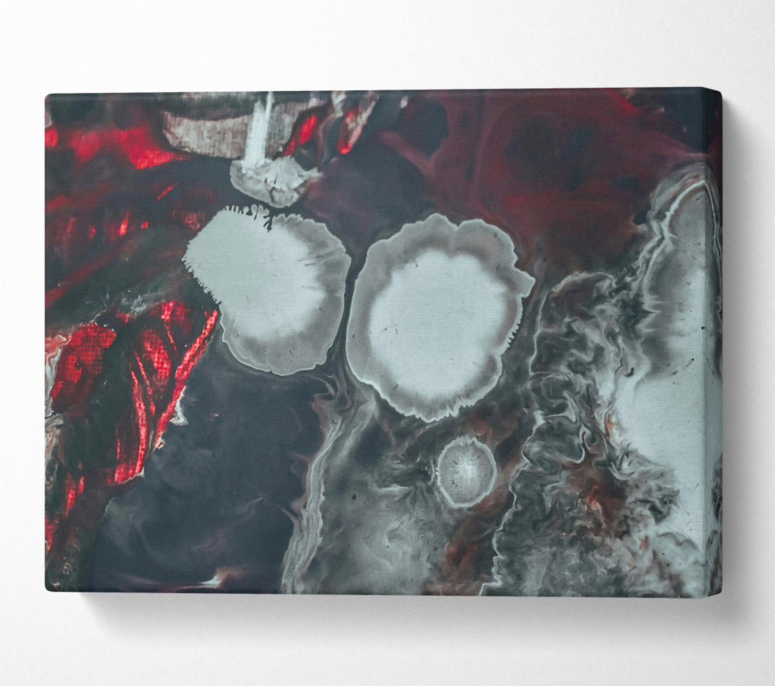  A Canvas Print of Crimson And Grey Swirls Canvas Print