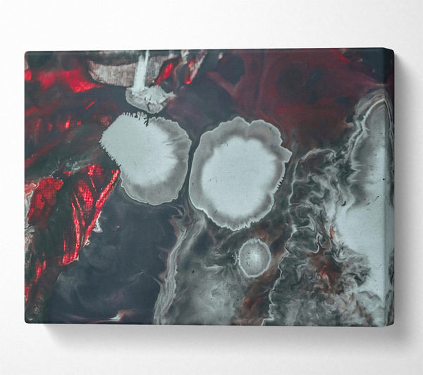  A Canvas Print of Crimson And Grey Swirls Canvas Print