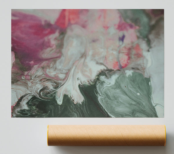 The Green And White Swirl Print