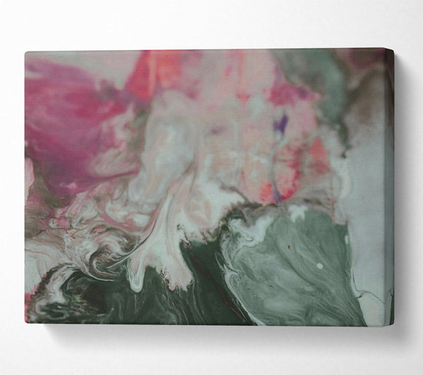  A Canvas Print of The Green And White Swirl Canvas Art
