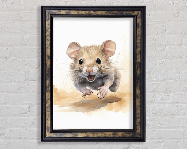 Mouse Run Framed Print