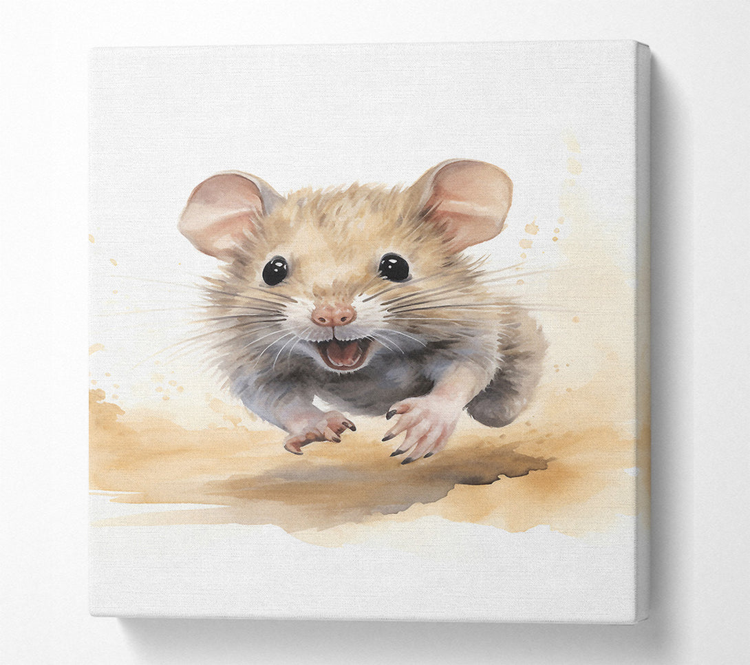 A Canvas Print of Mouse Run Canvas Print