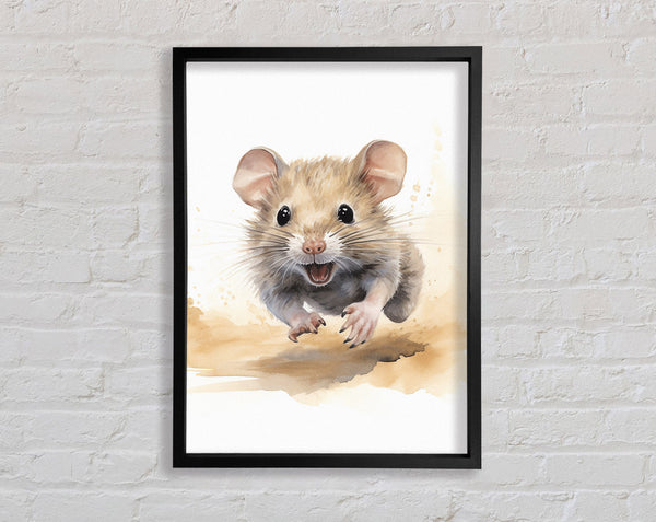 Mouse Run Framed Print