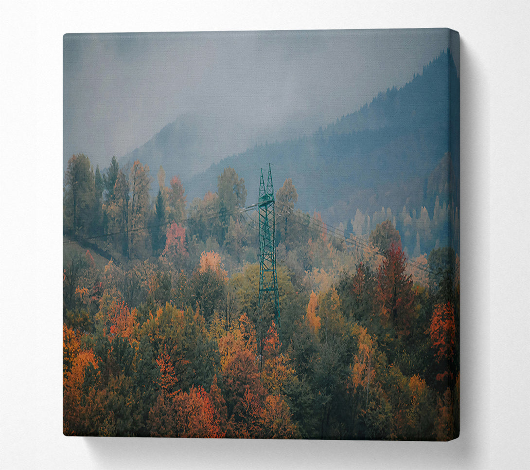  A Canvas Print of Blue Mist Tower Canvas Print