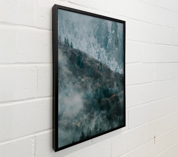 Teal Foggy Peaks