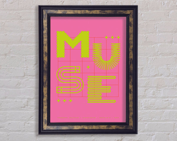 Muse Retro Framed Print