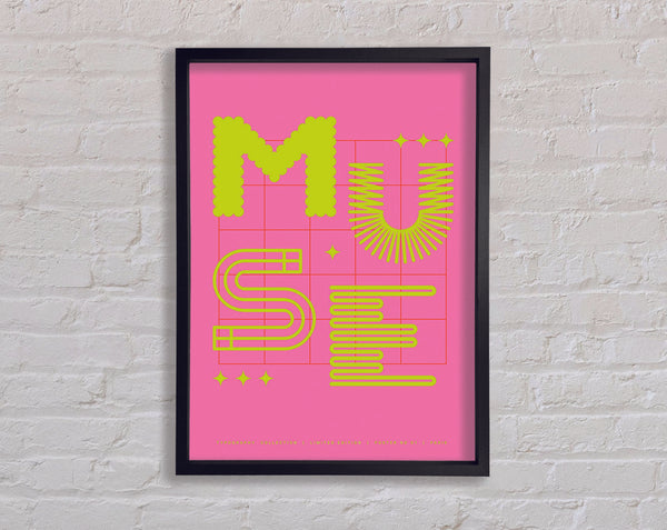 Muse Retro Framed Print