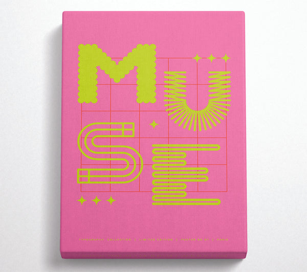  A Canvas Print of Muse Retro Canvas Art
