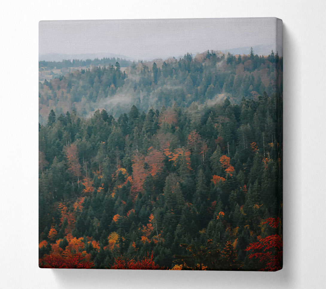  A Canvas Print of Red And Green Mist Canvas Wall Art