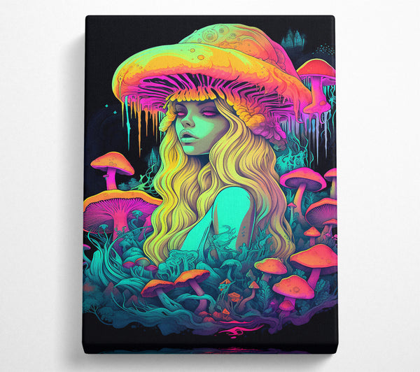 A Canvas Print of Mushroom Acid Canvas Wall Art