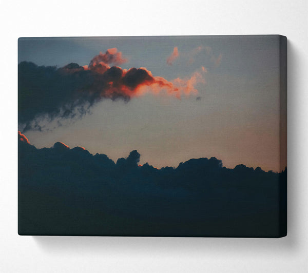  A Canvas Print of Crimson Cloud Silhouette Canvas Print