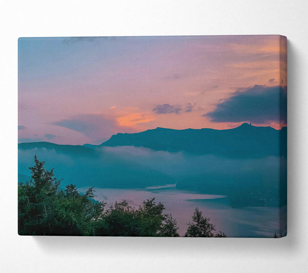  A Canvas Print of Teal Mountain Mist Canvas Art