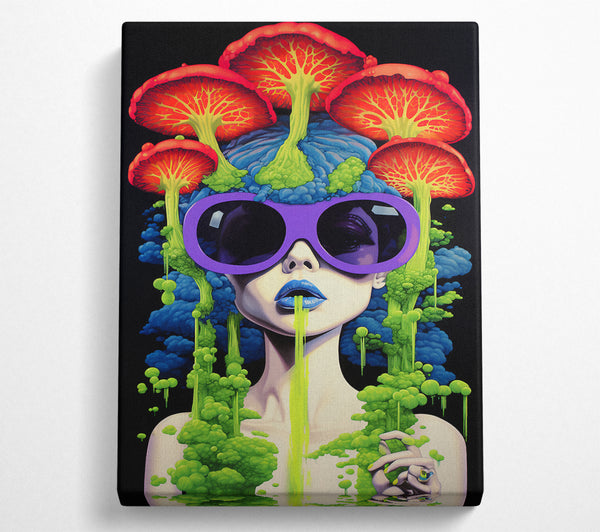  A Canvas Print of Mushroom Vomit Canvas Wall Art