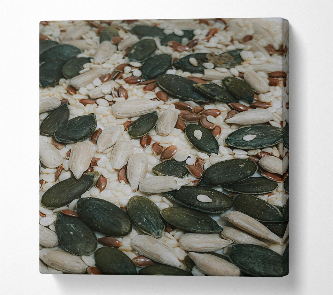  A Canvas Print of White & Green Seedscape Canvas Print