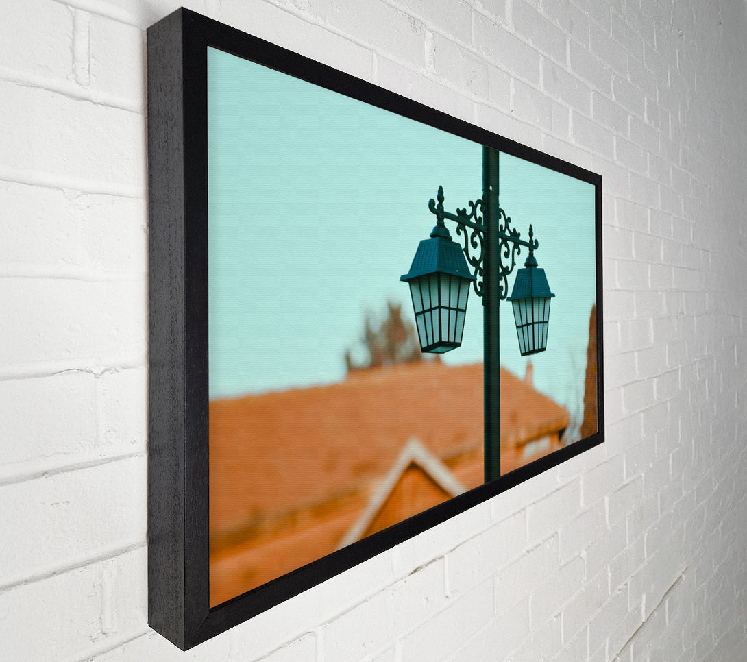  A Canvas Print of Blue Dusk Street Lights Canvas Print