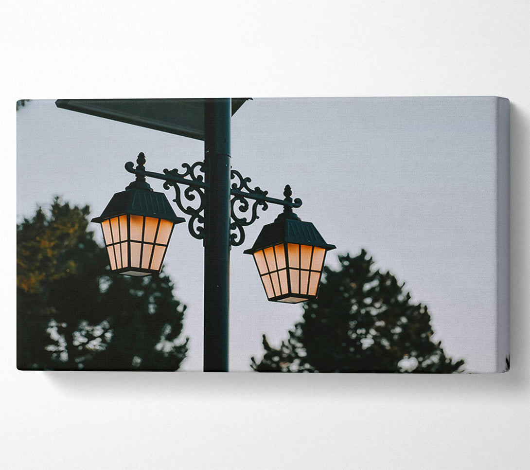  A Canvas Print of Golden Evening Lights Canvas Art